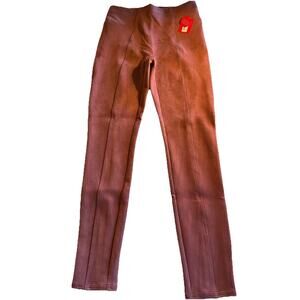 SPANX Leggings Women’s Faux Suede in Rich Rose Size M NWT